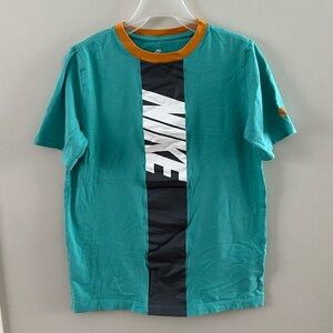 Nike Tee Teal Green with Contrasting Collar T-Shirt Sz XL